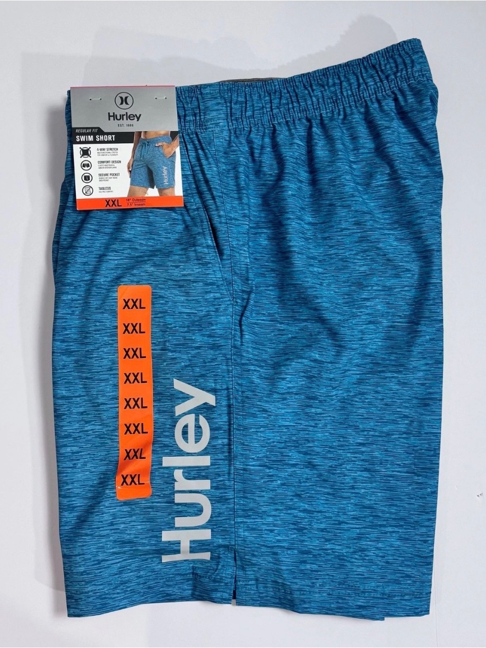 Hurley Men's Regular Fit Stretch Swim Trunk Shorts 7.5" Inseam Green Size 2XL